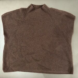 Ann Taylor Factory Cocoa Brown Mock Neck Top - Size Medium